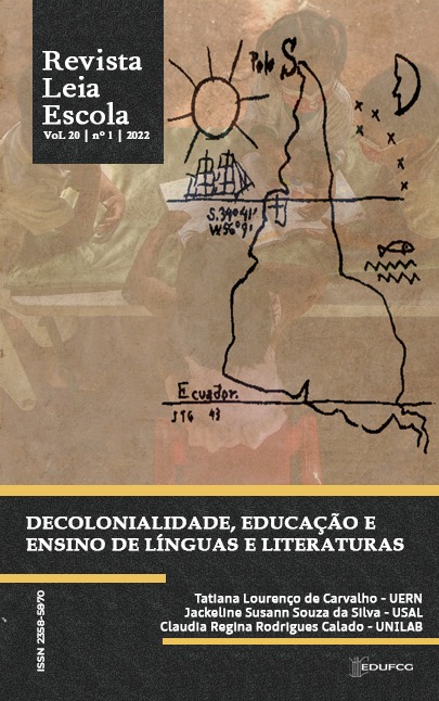 					Visualizar v. 22 n. 1 (2022): DECOLONIALIDADE, EDUCAÇÃO E ENSINO DE LÍNGUAS E LITERATURAS
				