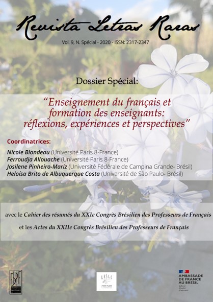 					Ver Vol. 9 Núm. Spécial (2020): Édition Spéciale: Enseignement du français et formation des enseignants: réflexions, expériences et perspectives
				